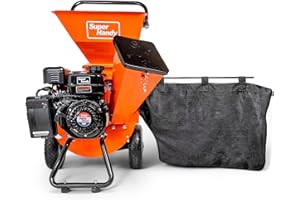 SuperHandy Wood Chipper Shredder Mulcher Ultra Heavy Duty 7HP 3 in 1 Multi-Function 3" Inch Max Capacity (Amazon Exclusive)