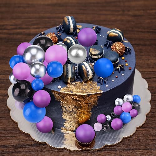 108 Pcs Foam Ball Cake Toppers - DIY Cupcake Inserts For Wedding, Birthday Decor (Multi Sizes & Colors)