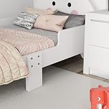 ZONEKIZ Rabbit-Themed Toddler Bed Frame for Kids 3-6 Years - White view 7