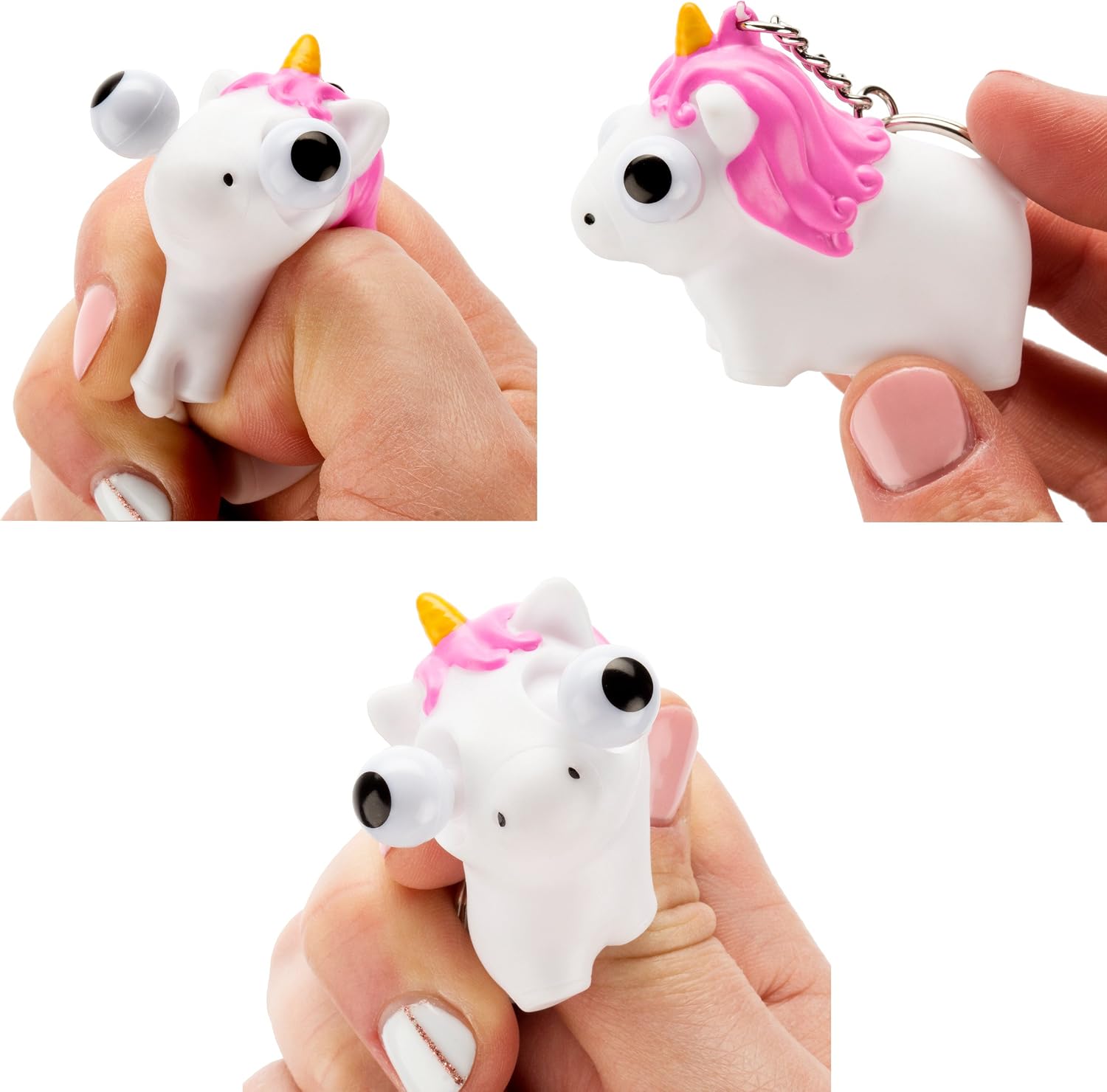 Fringoo® Large Square Pencil Case for Kids Stationery Pouch with Eye Popper Zip Puller (Believe in Unicorns) - Image 5