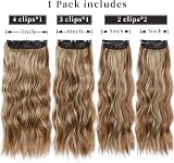 AliLeader 20in Clip In Hair Extensions Natural Synthetic Curly Red Brown view 2