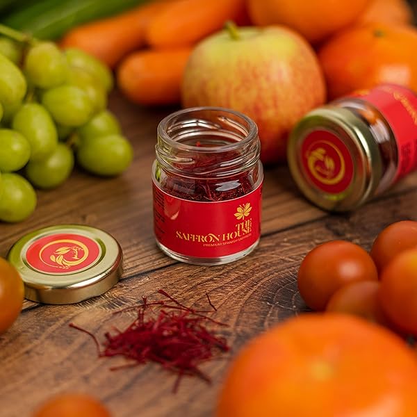 THE SAFFRON HOUSE ALL RED GENUINE SAFFRON THREADS IN GLASS JARS – PREMIUM GRADE A SAFFRON (0.14 OUNCES – 4 GRAMS)