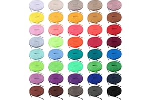 BQTQ 40 Pairs Colored Shoe laces Flat Shoelaces Multipack Shoestrings for Sneakers Skates Sport Shoes Boots (40 Colors)