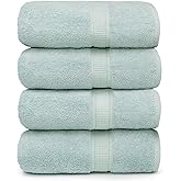 Ariv Premium Bath Towels Pack of 4, 100% Cotton, Large, Super Soft, Highly Absorbent, Quick Dry, Durable, Comfortable, Great Value & Quality, Perfect for Home & Bathroom - Duck Egg
