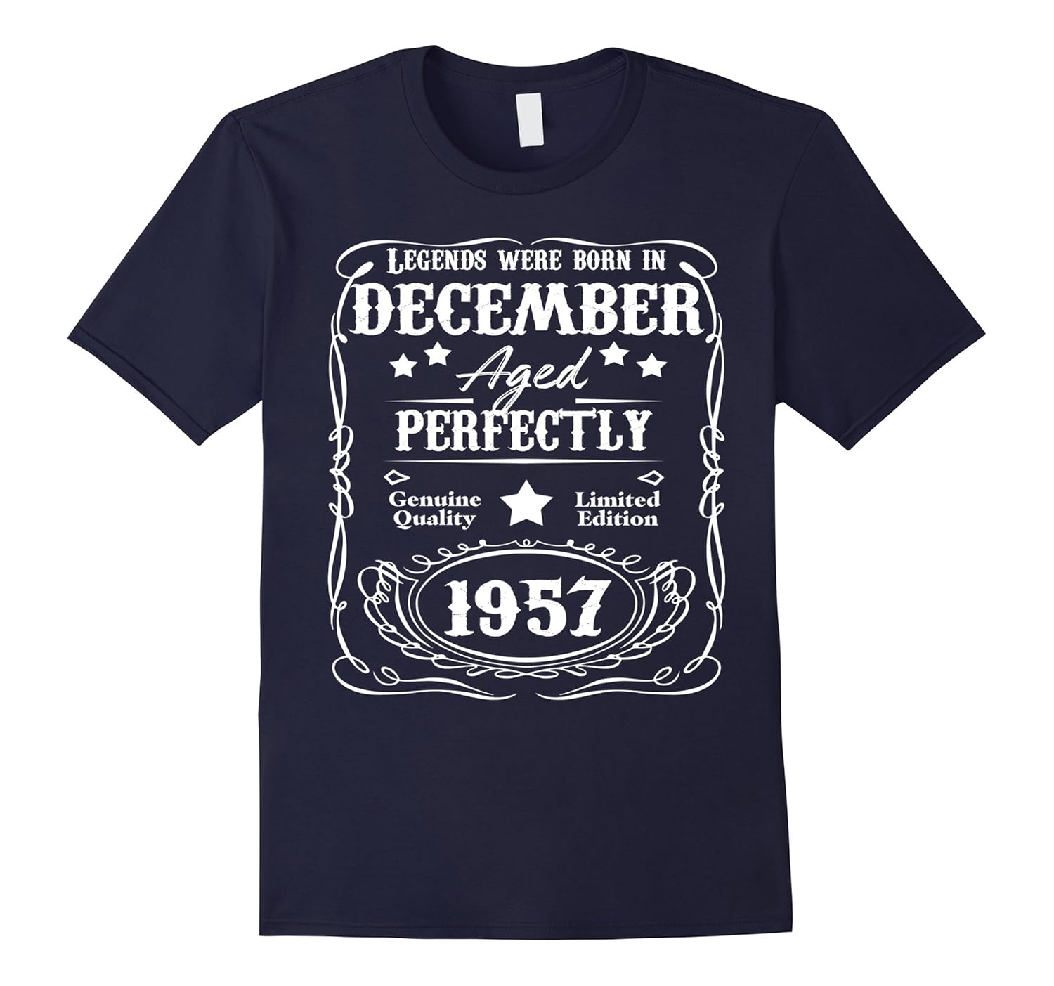 60th Birthday Shirt Legends Were Born December 1957 t-shirt-Rose