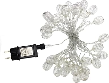 BLOOMWIN Lichtervorhang Kugel Warmweiß 30LED 220V Girland Ball Fairy