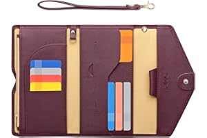 ZOPPEN Passport Holder Women Travel Wallet (Ver.5) for Women Rfid Blocking Passport Cover Case Document Organizer Wrist Strap