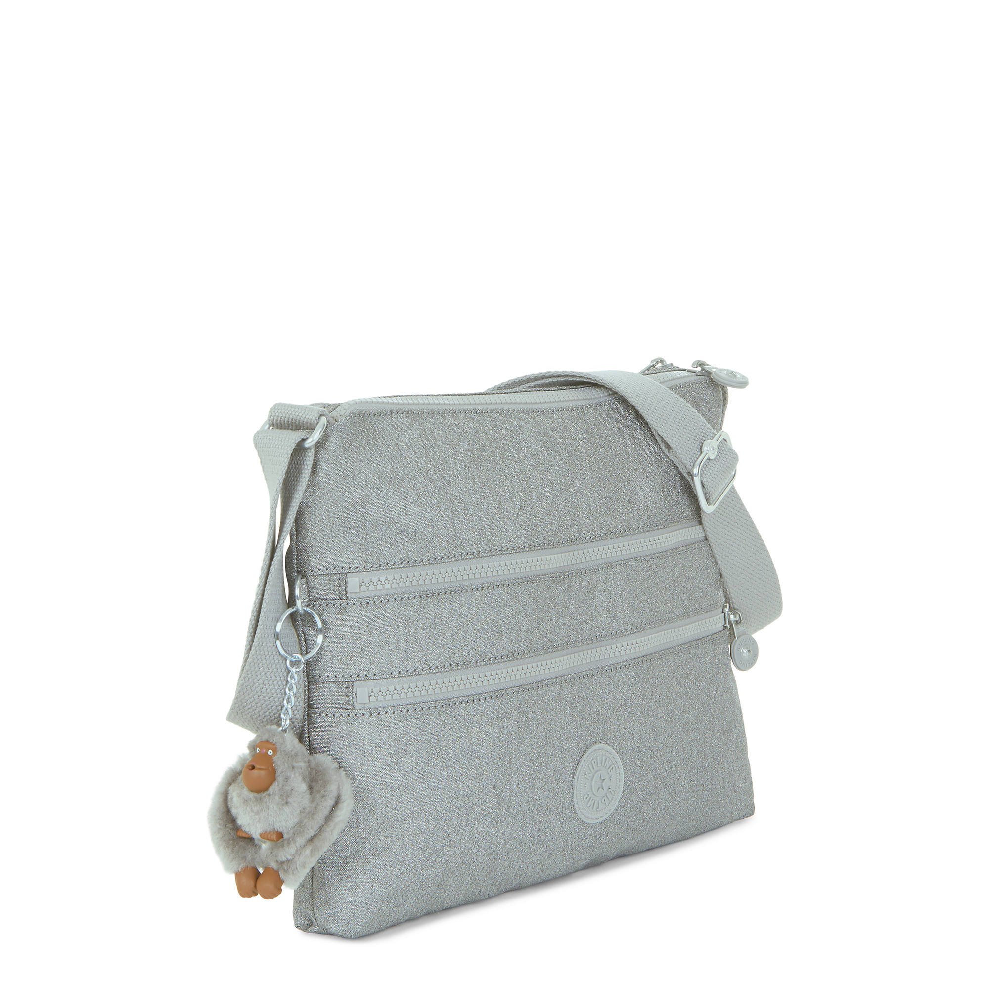Galleon Kipling Alvar Metallic Crossbody Bag, Silver Glimmer Metallic