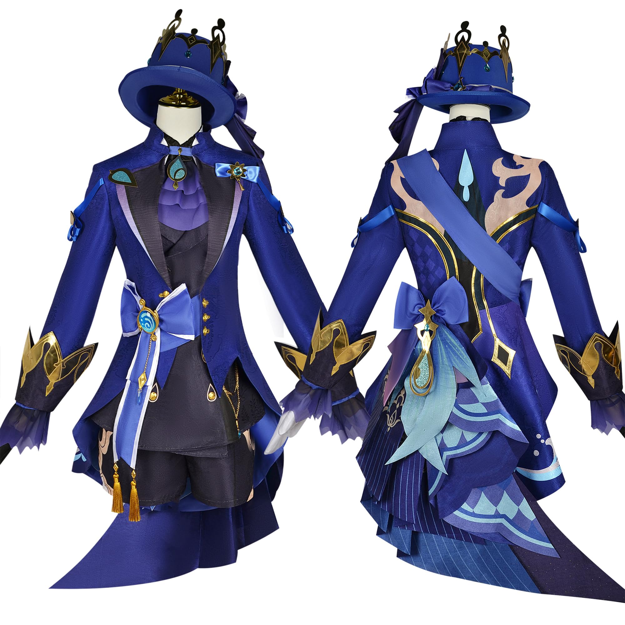 OSIAS Genshin Impact Focalors Furina Black Form Cosplay Costume(M) — image 1