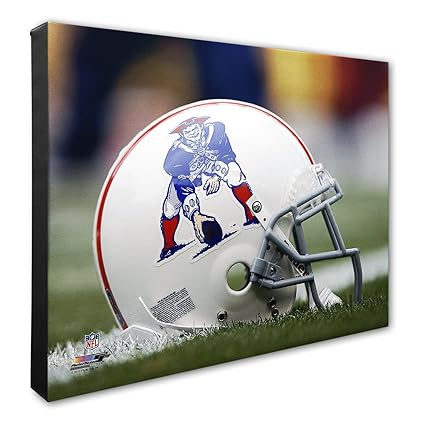 Buy Nfl New England Patriots Vintage Helmet Beautiful Gallery Quality High Resolution Canvas 16 X 20 Online At Low Prices In India Amazon In