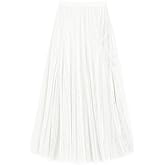 Urban CoCo Women's Tulle Skirt Elastic High Waist Layered Pleated Mesh Flowy A-line Midi Skirt