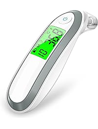 Ear and Forehead Thermometer,Annsky Digital Medical Infrared Thermometer for Baby Children and Adults,Fahrenheit and Celsius Convertible,CE Approved,2018 Release