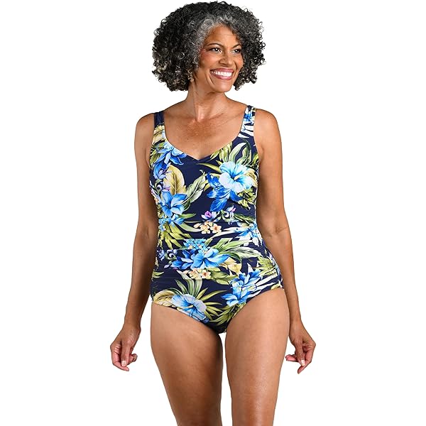 Becca by Rebecca Virtue Women's Scallop Trim Surplice One Piece