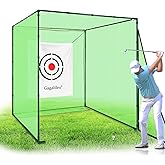 Gagalileo Golf Driving Cage Net: Heavy Duty 1 in Steel Frame - Noise Reduction Target for Backyard Garage Indoor Simulator - 7x7x7 FT High Density Hitting Swing Practice