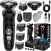MANECODE® Electric Razor for Men - Shaver with Floating 8 Contouring Technology® IQ Cleaning Sensor® (Charging Station)