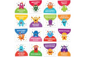 Party Profi Lunch Box Jokes for Kids - 60 Cute Inspirational and Motivational Thinking of You Notes Cards for Boys & Girls Lunchbox