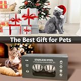 PewinGo Cat Bowls with Stainless Steel 0° & 15° Tilt, Non-Slip Base view 6