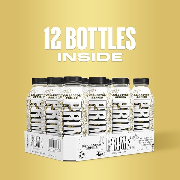 PRIME HYDRATION COLLECTOR SERIES, SPORTS DRINKS, ELECTROLYTE ENHANCED FOR REPLENISHING FLUIDS, 250MG BCAAS, B VITAMINS, ANTIOXIDANTS, LOW SUGAR, 16.9 FL OZ, 12 PACK