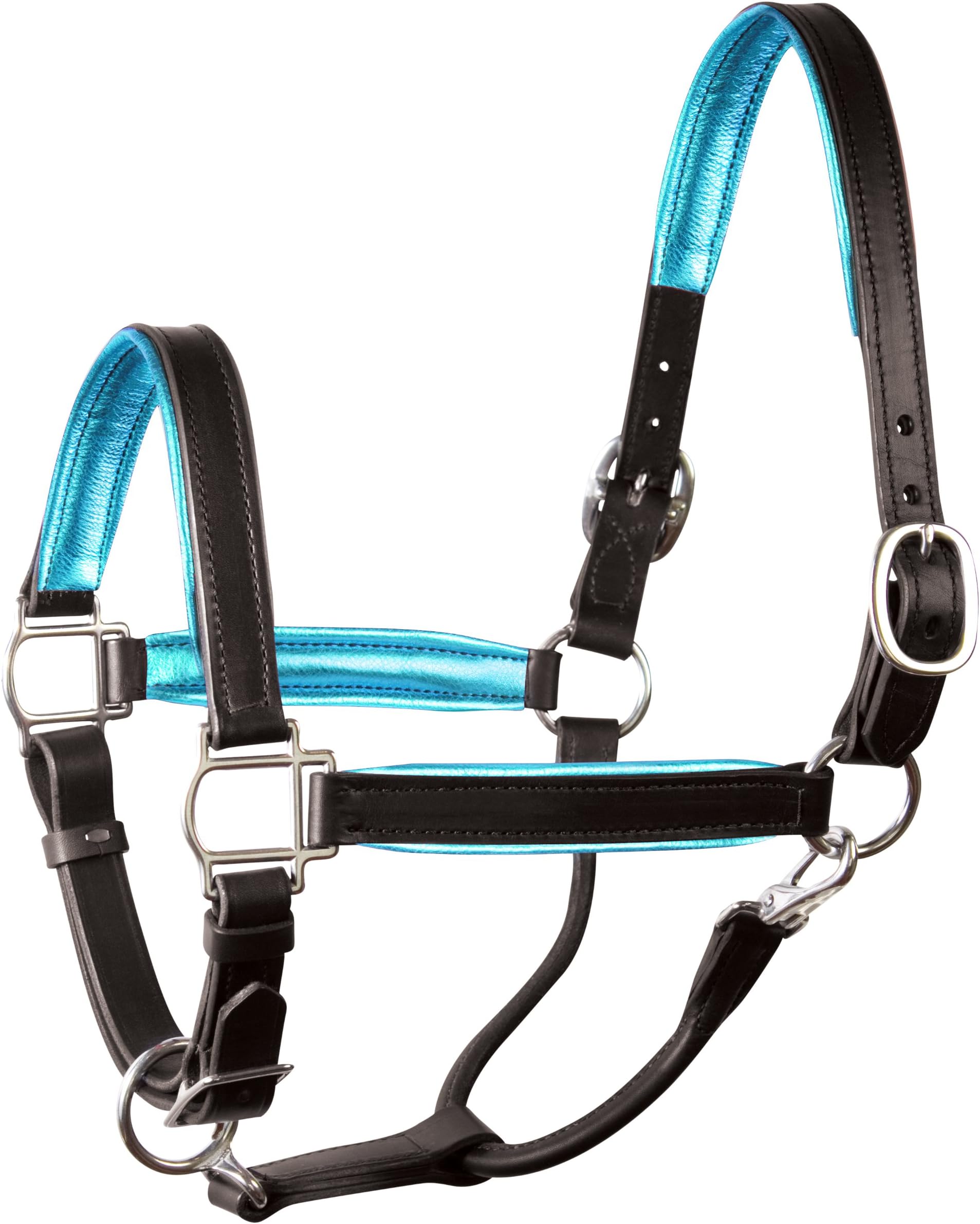 Perri's Leather Metallic Padded Leather Halter