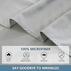 MEISHANG Twin Size Sheet Set, Soft Breathable