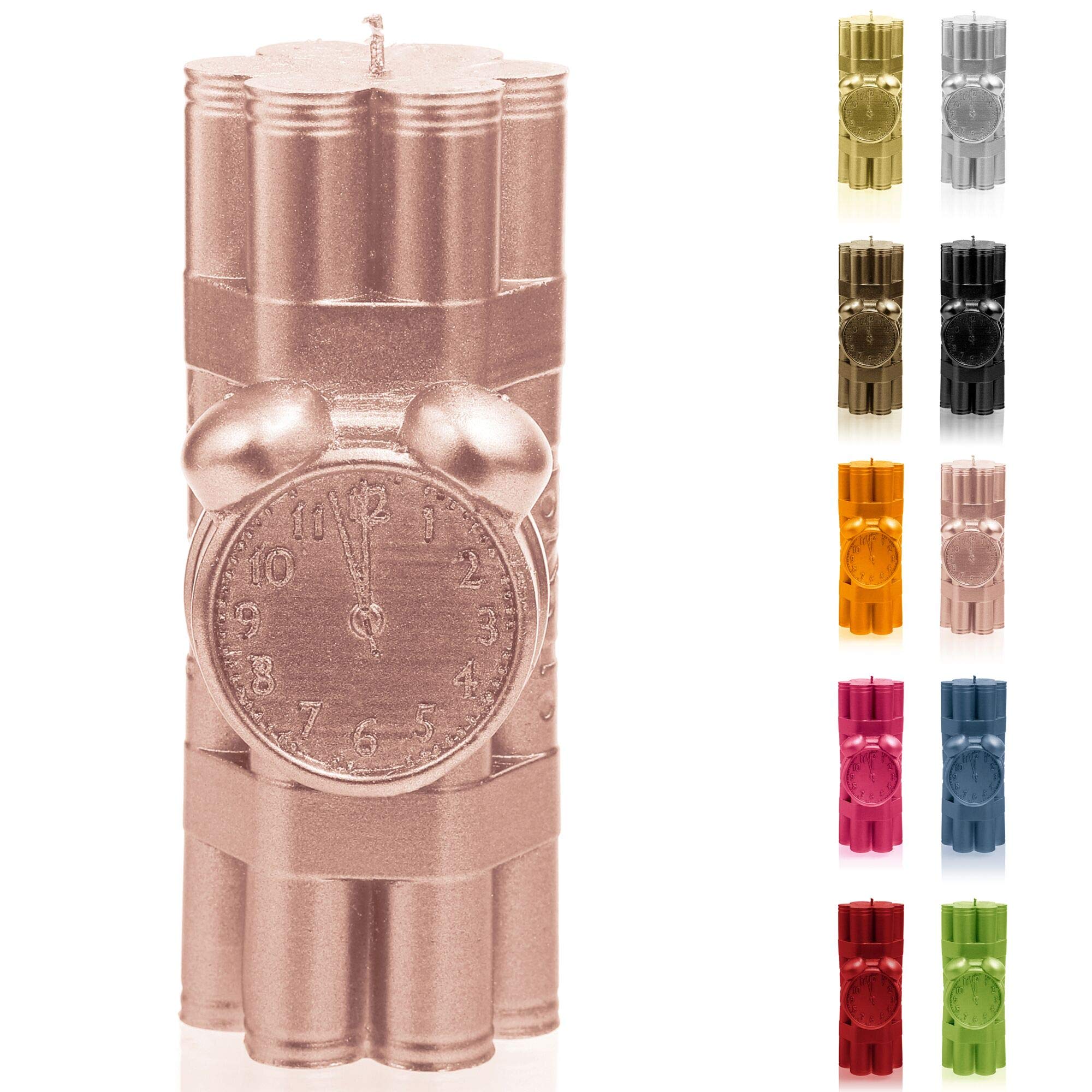 Candellana Handmade Dynamite Candle Gift- Funny - Decorative Candle - Home Decor Gift Idea- Gifts for Friends - Cotton Wick - 35Hours Burning Time - Rose Gold