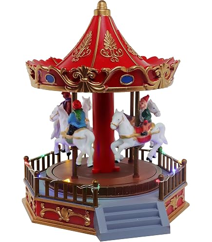 Amazon.com: Lemax Christmas Cheer Carousel, Battery Operated (4.5V