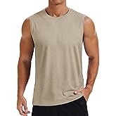 MAGCOMSEN Men's Tank Tops Moisture Wicking Workout Quick Dry Athletic Gym Muscle Running Sleeveless Shirts