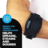 VITTO Elbow Support Tennis Elbow Strap Adjustable One Size Black view 2