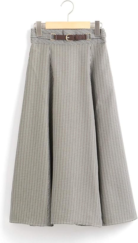 Amazon マジェスティックレゴン Majestic Legon チェックフレアースカート M ブラウン柄 スカート 通販