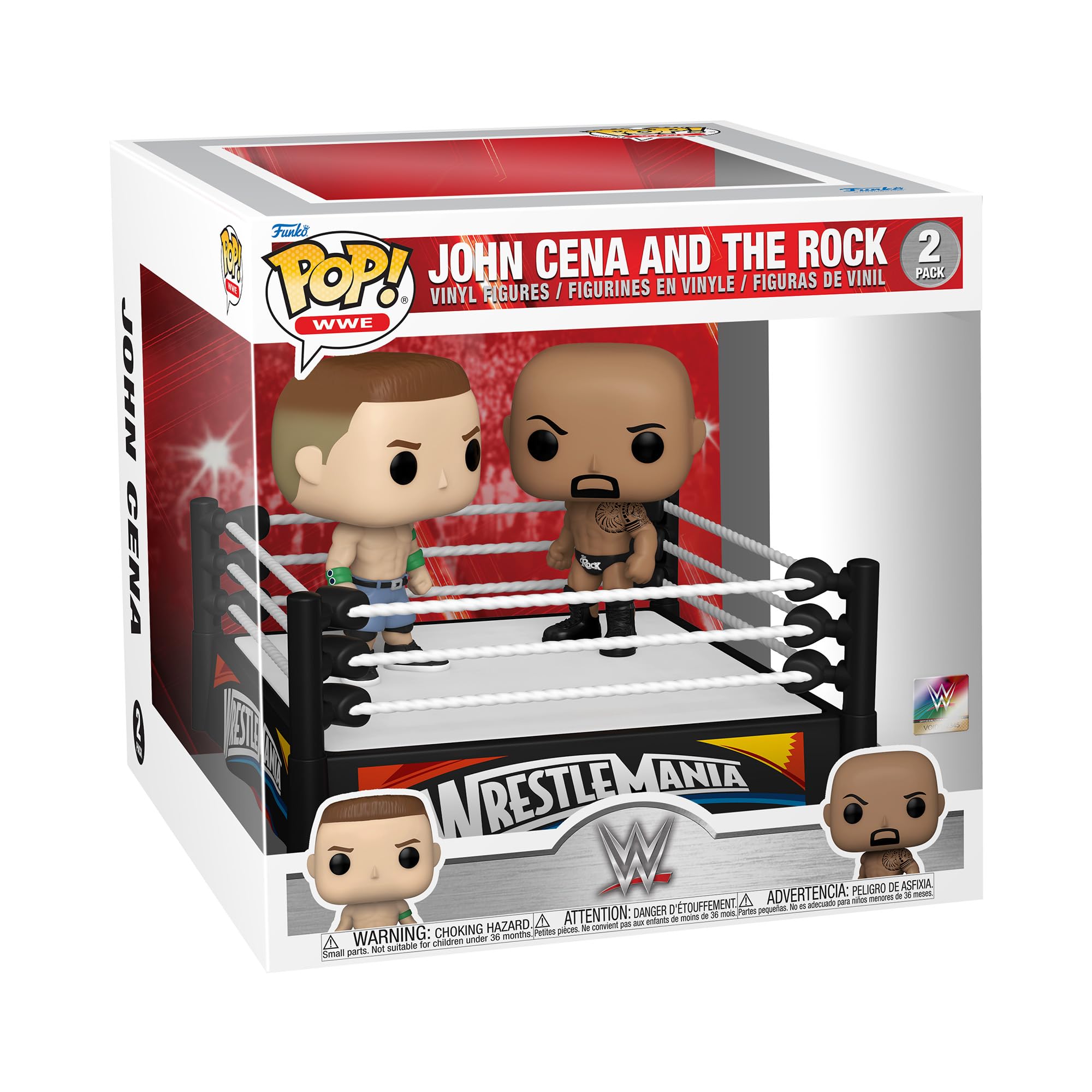 Funko POP! Moment: WWE - John Cena Vs Rock - (2012) - Collectable Vinyl Figure - Gift Idea - Official Merchandise - Toys for Kids & Adults - Sports Fans - Model Figure for Collectors and Display