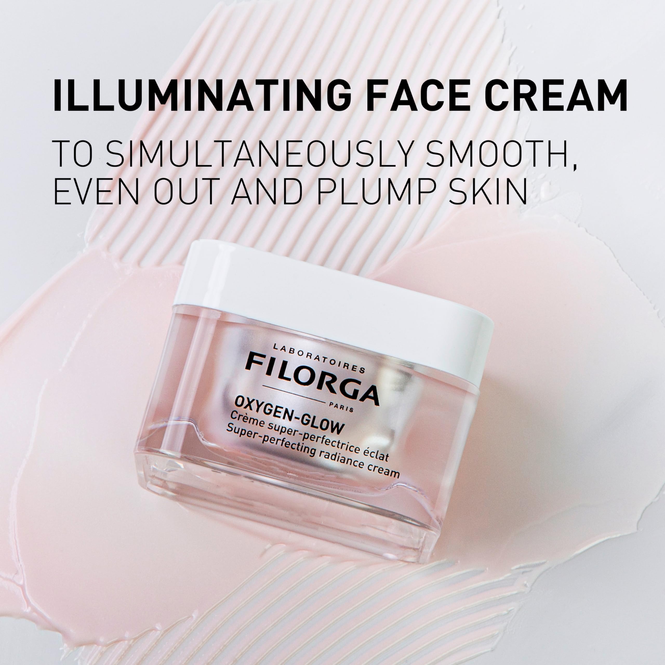 Filorga Oxygen-Glow Super-Perfecting Radiance Daily Skin Cream, Hydrating Treatment with a Moisturizing Boost of Hyaluronic Acid and Detoxifying Enzymes for a Flawless, Wrinkle Free Face, 1.69 fl. oz.