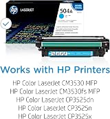 HP CE251A 504A Cyan Toner Cartridge Original LaserJet 7000 Page Yield view 2