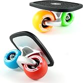 TKT Free Skating Arc-Shaped Wheel Split Skateboard - Professional Portable Roller Track Drift Skateboard - Aluminum one-Piece Reinforced Concrete Frame, with PU Wheels and High-End Bearings (Colored)