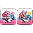 Robo Alive Robo Fish Series 2 (Hot Pink + Pink 2 Pack) by ZURU Robotic Swimming Fish Water Activated, Changes Color, Comes with Batteries, Amazon Exclusive,Multi,7165H