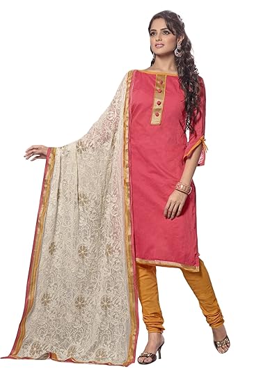 plain suit with dupatta