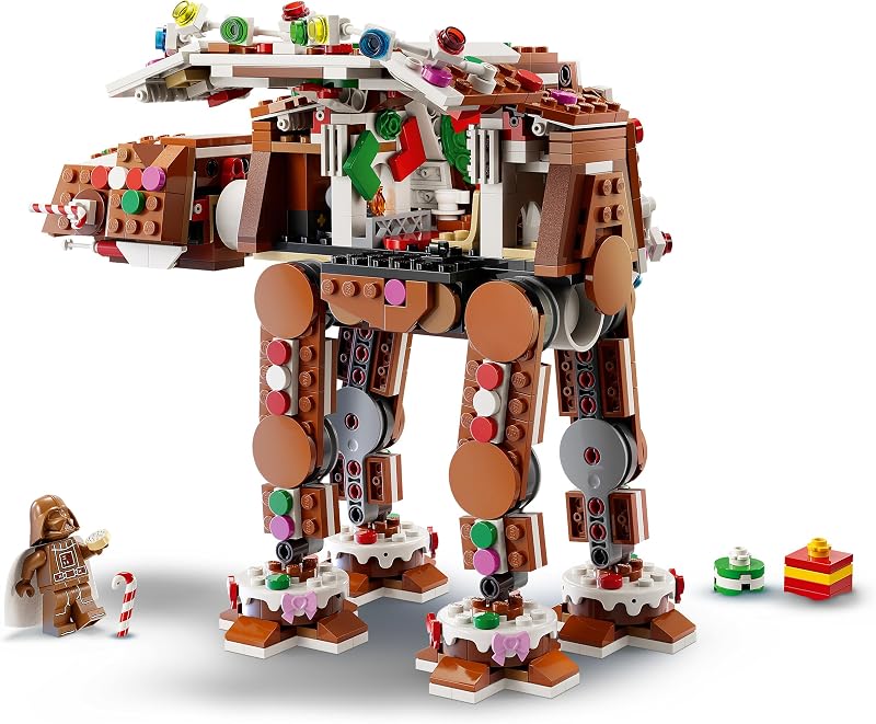 Star Wars 40806 Lebkuchen AT-AT - Weihnachtlicher Bausatz für Kinder inkl. Darth Vader Minifigur & Lichtschwert - Deko für die Weihnachtszeit - Geschenk für Jungen und Mädchen ab 10 Jahren & Fans — Foto 3 von 8