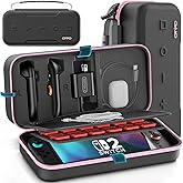 OIVO Carrying Case Compatible with 2025 Nintendo Switch, Portable Switch 2 Travel Carry Case Fit for Joy-Con 2 & Adapter, Hard Shell Protective Pouch Bag with 24 Game Slots, Pink
