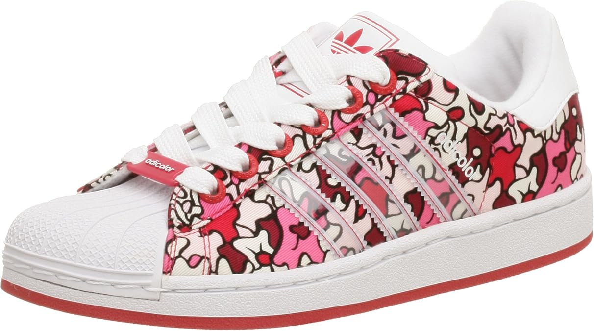 adidas superstar 2 white pink leather womens trainers