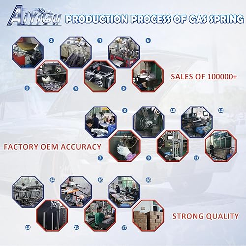 Front Hood Lift Supports Gas Prop Shock Struts Set Of 2 For - View #5