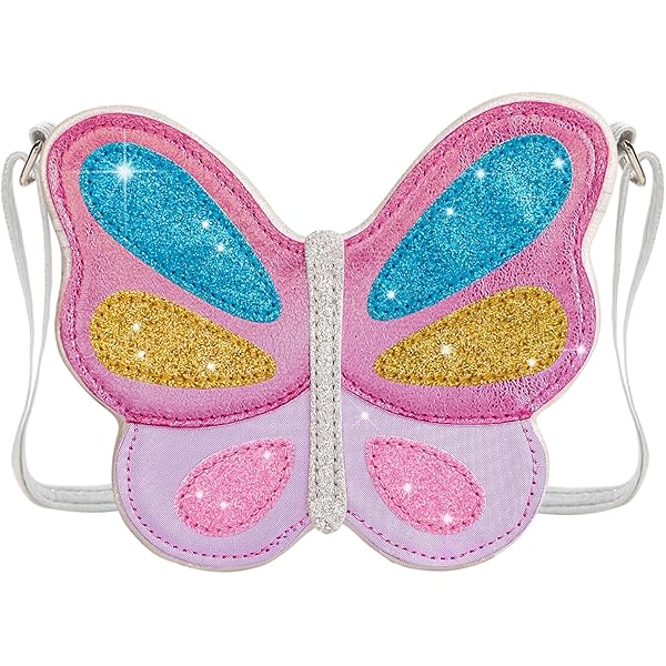 Kids Girls Fluffy Tie Dye Crossbody Purse - Plush Faux Fur Rainbow Shoulder Bag With Long Strap - View #8