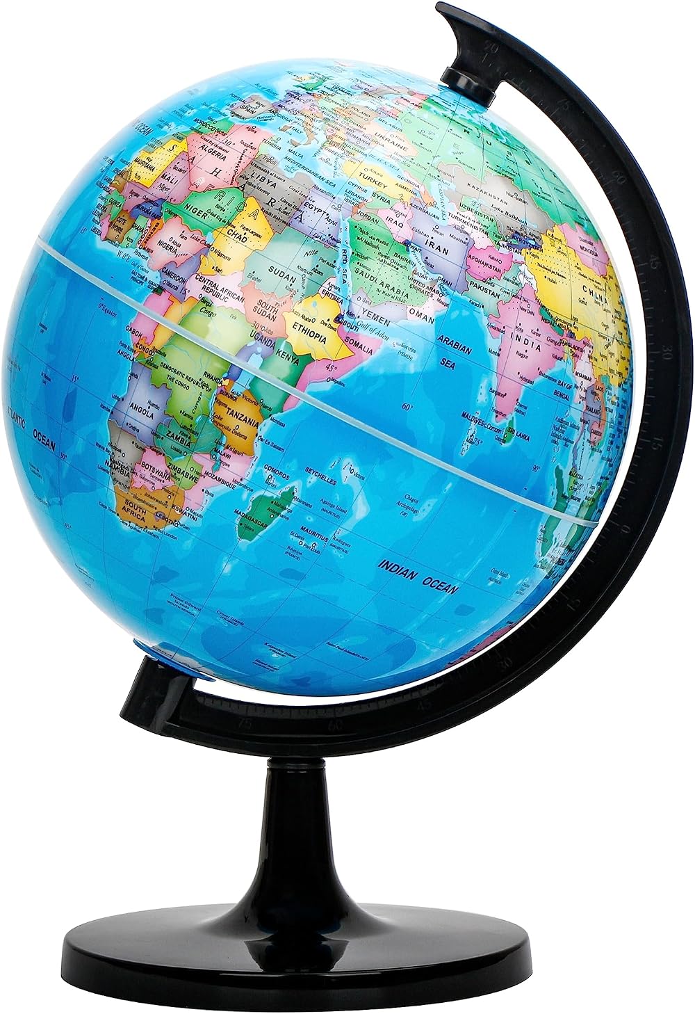 EXERZ World Globe 25cm Political Map Self Assembly Educational