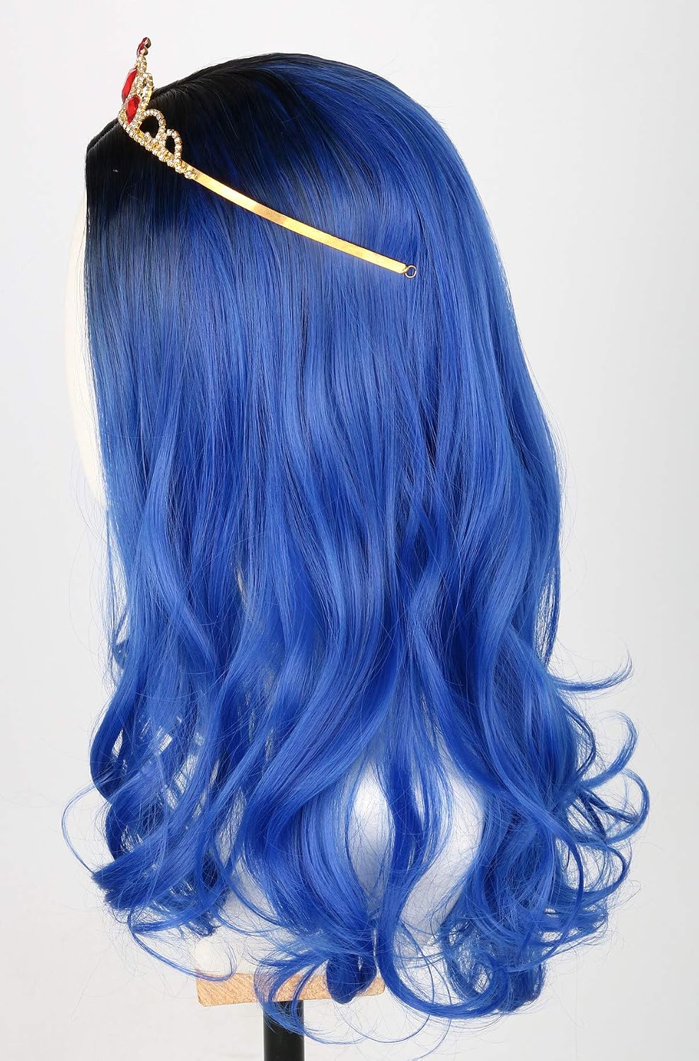 Topcosplay Wig for Women or Girls Long Wavy Wig Black Blue Curly Wig for Halloween Costume Fancy Dress - Image 4