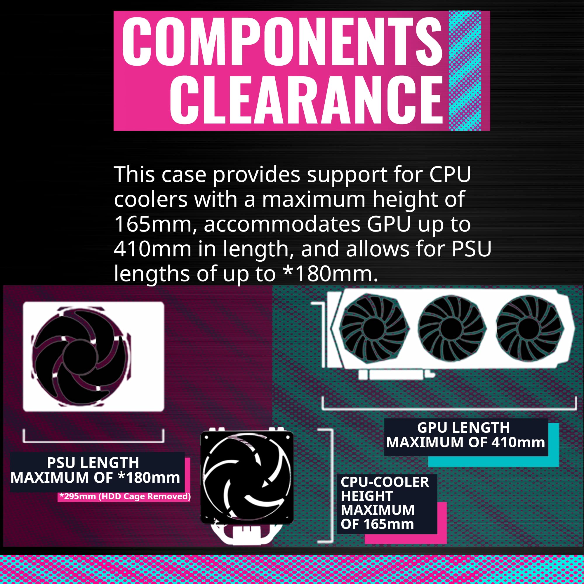Case PC Cooler Master MasterBox 520 Mesh Blackout - Mid-Tower ATX, Pannello Frontale In Rete, Vetro Temperato, USB 3.2 Gen2 Type-C, 3 Ventole ARGB 120mm - 3
