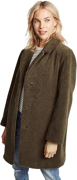 Velvet by Graham & Spencer Women's Trishelle lux Sherpa Coat, Olive, XL at Amazon Women's Coats Shop