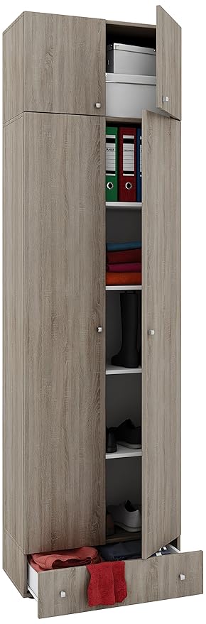 VCM Schrank Mehrzweckschrank Universal Dielenschrank Kleider Sonoma-eiche 238 x 70 x 40 cm 'Vandol' Auswahlmöglichkeiten