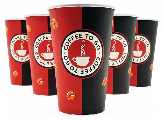 EXOPACK Coffee to go Becher 0,3l 300ml | 1000 Stück | Made in Germany | Spitzenqualität | Biologisch abbaubar