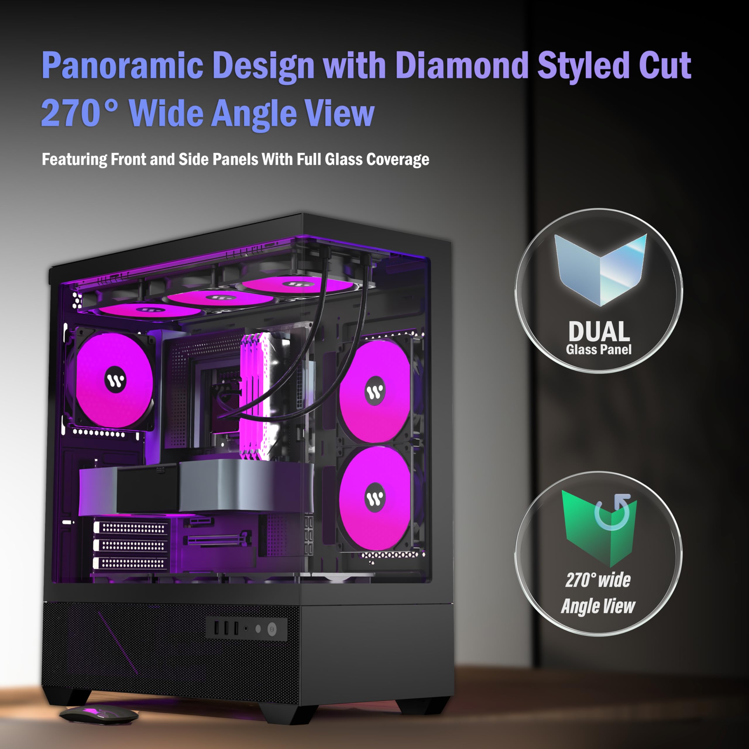 KEDIERS PC CASE H8(Black)