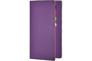 HOFFI Checkbook Covers for Personal Duplicate Checks, Genuine Leather Checkbooks Register Cover Holder Wallets for Women & Men (Purple)