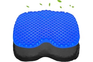 Bilbear Anti Slip Gel Kayak Seat Cushion Breathable U Shape Seat Pad for Sit in Kayaks, Canoe, Boat and Fishing,Waterproof Inflatable Thicken Seat Cushion for Kayak Accessories Equipment