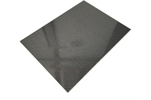 CNCARBONFIBER Carbon Fiber Sheet Plain Glossy Finish 300x400x1.0MM,3K Carbon Fiber Panel Plate